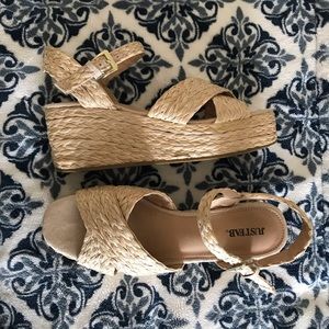 Woven straw sandals